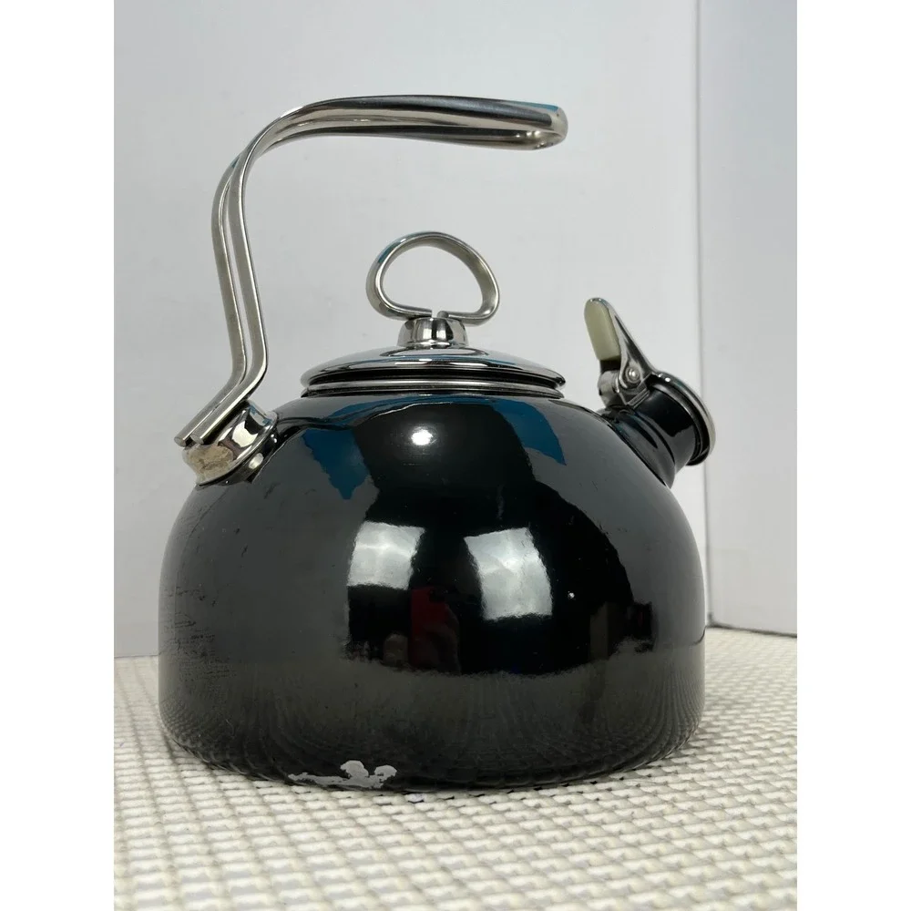 Chantal Black‎ Stainless Steel Stovetop Kettle Teapot Whistling Modern Design